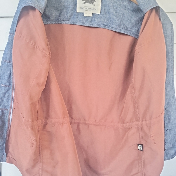 Women's Obey Propaganda Hemingway Utility Drawstring Waist Jacket M - Picture 5 of 13